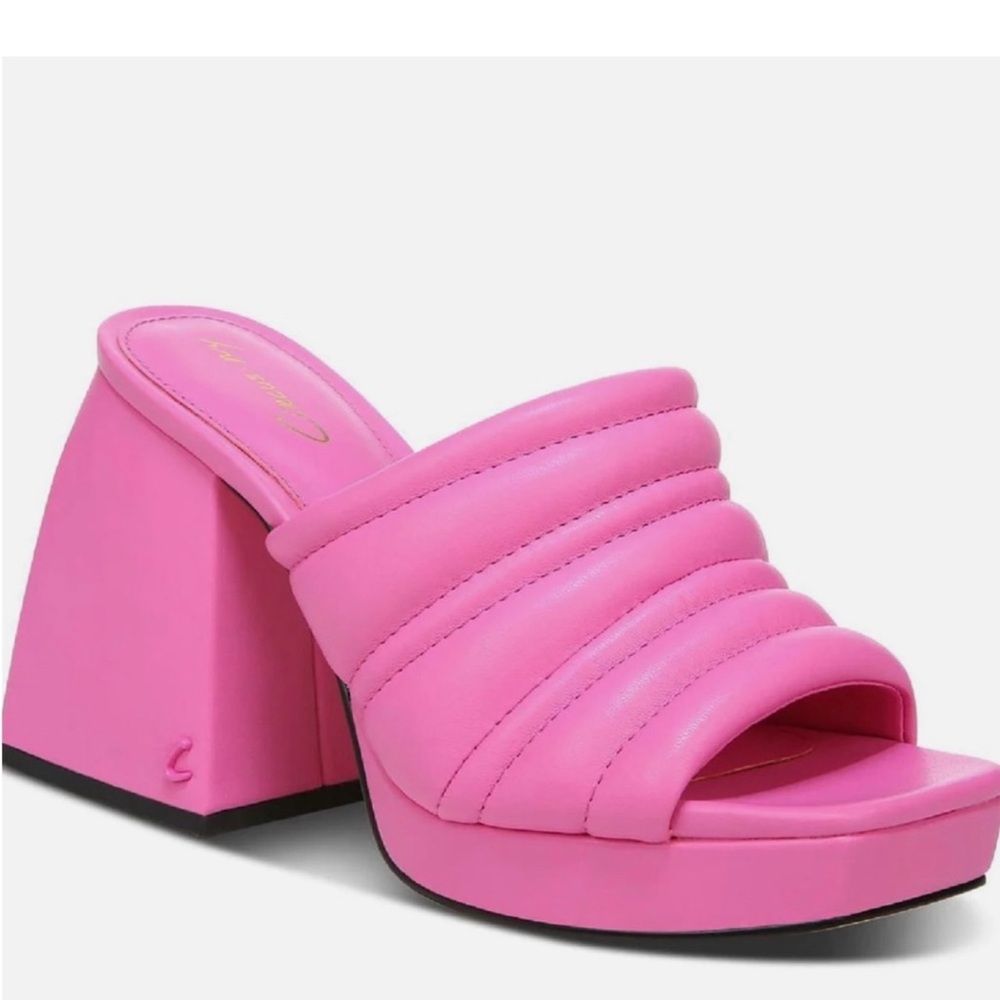 Circus by Sam Edelman Pink Platform Mules with Chunky Heel